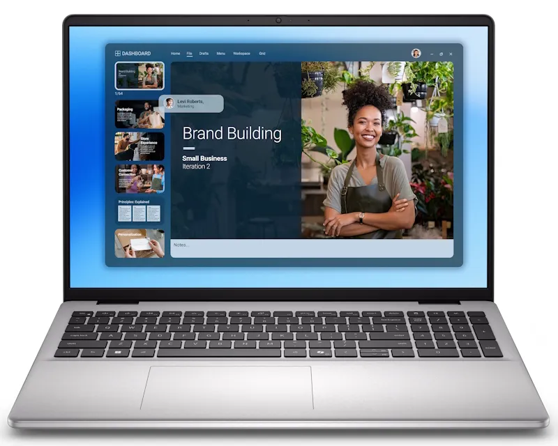 DELL 16 DC16251 16 inch FHD+ 300nits Core 7 150U 16GB 512GB SSD Backlit FP Win11Pro metalni silver laptop  Slika 4