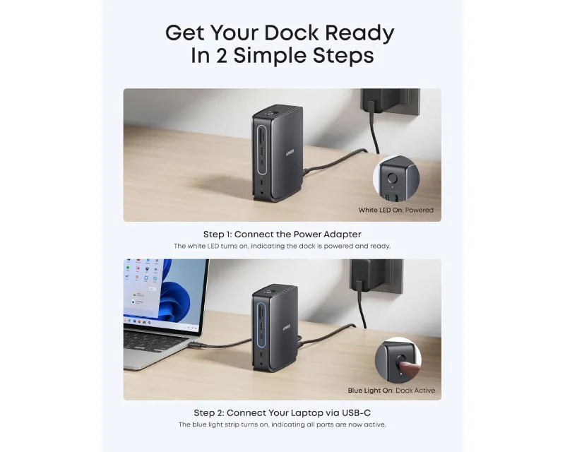 ANKER Nano Docking Stanica, 13u1 crna  Slika 6