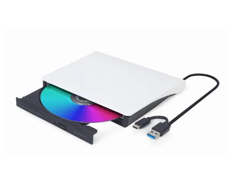 GEMBIRD DVD-USB-03-BW DVD±RW USB + USB-C eksterni rezač belo-crni  Slika 1