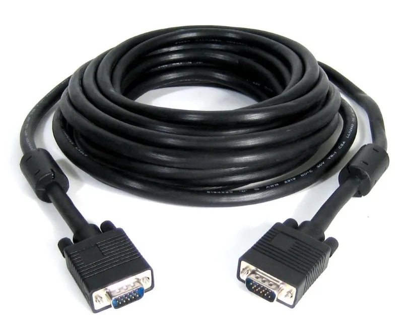 FAST ASIA Kabl VGA M/M 10m HQ feritno jezgro crni Slika 1