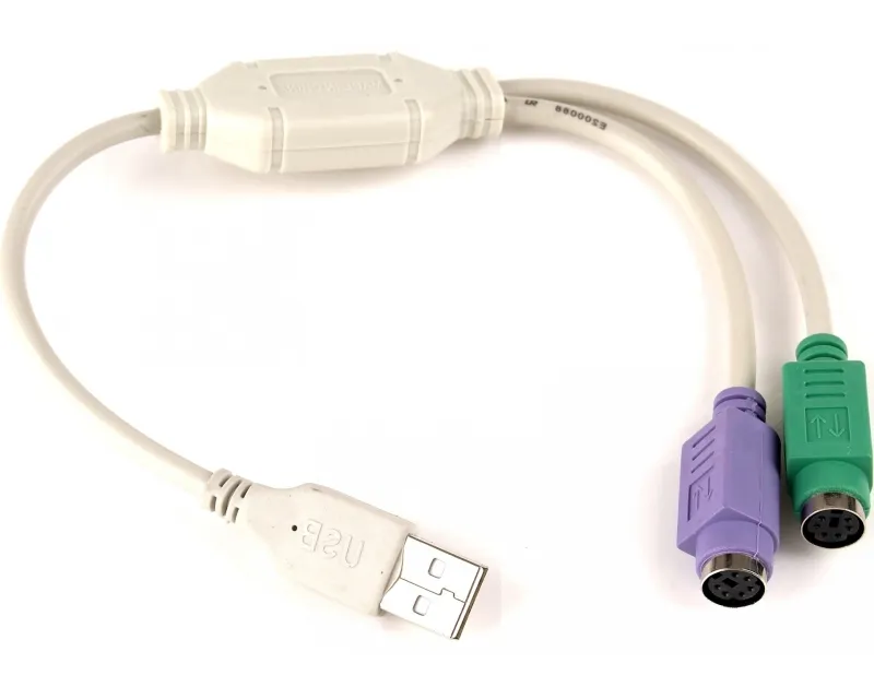 FAST ASIA Adapter USB (M) - 2xPS/2 za miša i tastaturu (F) beli Slika 1