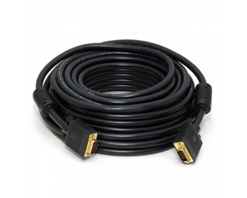 FAST ASIA Kabl VGA D-sub M/M 15m HQ feritno jezgro crni  Slika 1