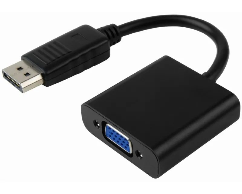 E-GREEN Adapter DisplayPort (M) - VGA D-sub (F) crni Slika 1