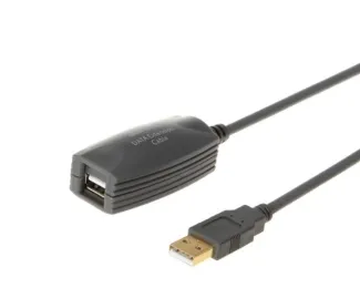 E-GREEN Kabl sa pojačivačem USB A - USB A M/F 5m crni  Slika 1
