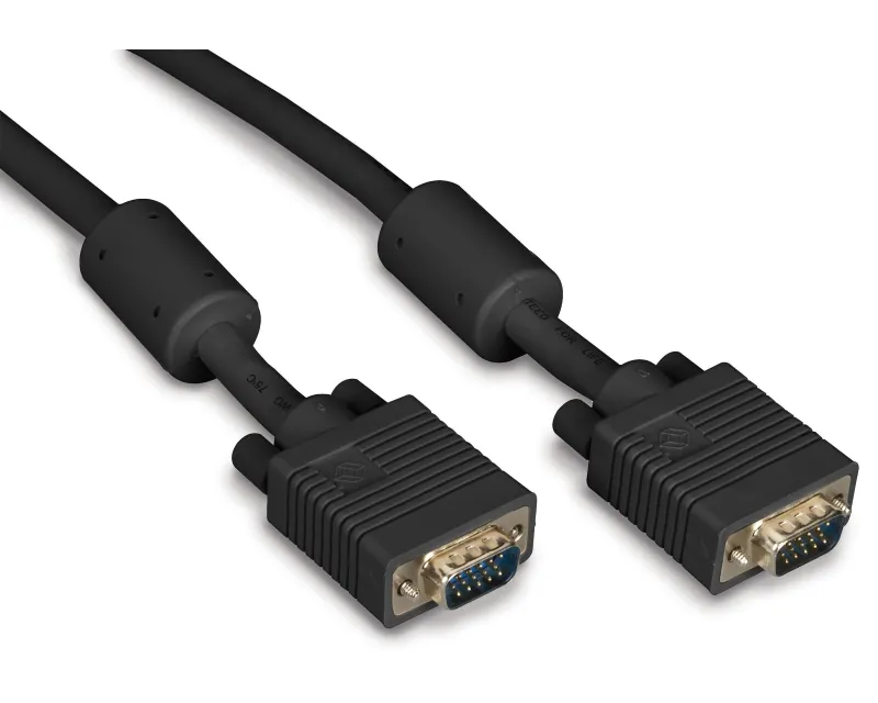 E-GREEN Kabl VGA D-sub M/M 3m HQ feritno jezgro crni Slika 1