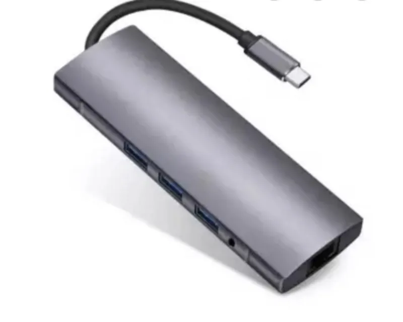 FAST ASIA Adapter-konvertor TIP-C na HDMI + 4XUSB 3.0 + TIP C + SD/Micro + Audio+VGA + RJ45  Slika 1