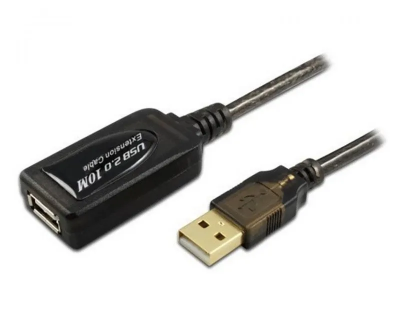 E-GREEN Kabl sa pojačivačem USB A - USB A M/F 10m crni  Slika 1
