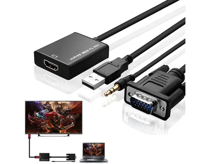 FAST ASIA Adapter VGA na HDMI (m/ž) + Audio kabl (m/m) + Micro USB kabl (m/m) Slika 4