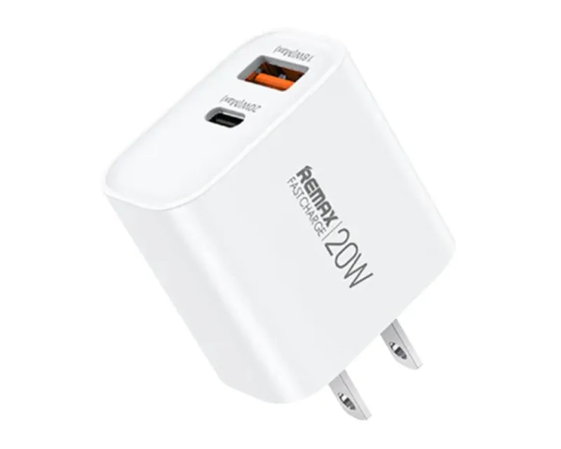 REMAX Strujni Fast punjac Kiddy 1xUSB3.0+1 xTIP C 20W RP-U120, beli Slika 1