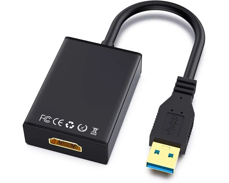 E-GREEN Adapter USB 3.0 (M) - HDMI (F) crni  Slika 1