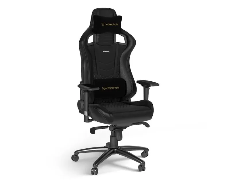 NOBLECHAIRS EPIC Real Leather Gaming stolica crna  Slika 4