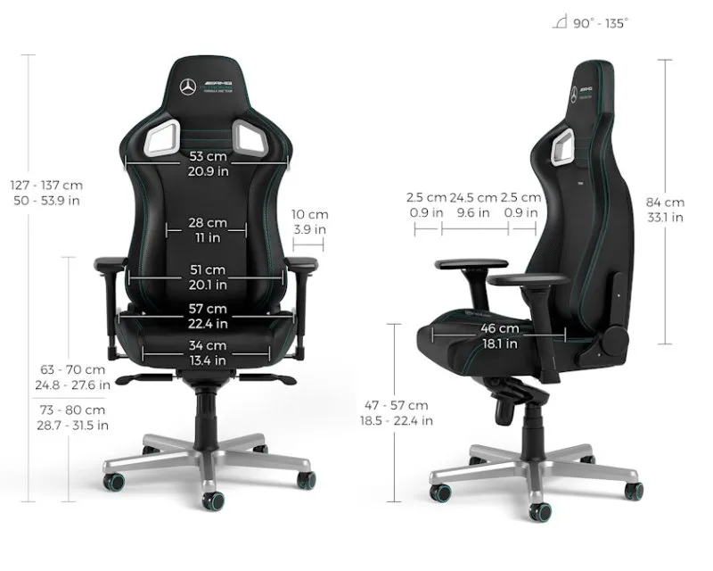 NOBLECHAIRS EPIC Mercedes-AMG Petronas F1 Team Edition Gaming stolica  Slika 6