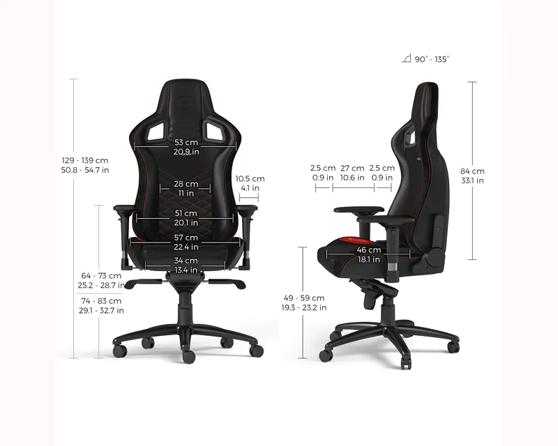 NOBLECHAIRS EPIC Gaming stolica crno-crvena  Slika 8