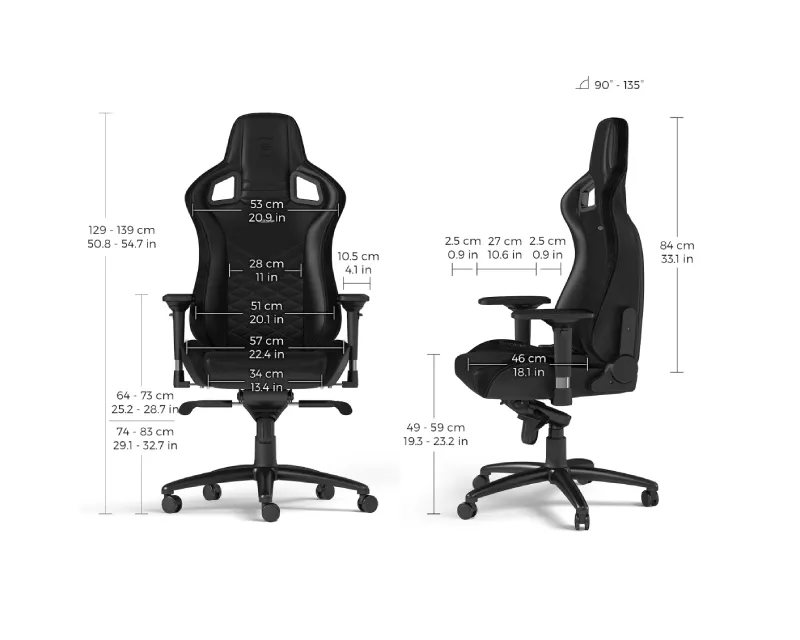 NOBLECHAIRS EPIC Gaming stolica crna  Slika 6