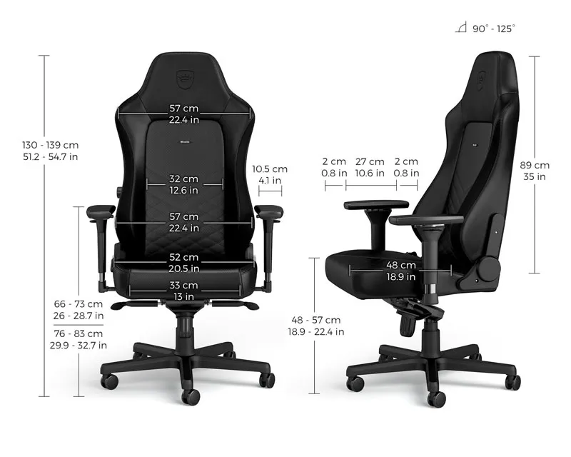 NOBLECHAIRS HERO Gaming stolica crna  Slika 5