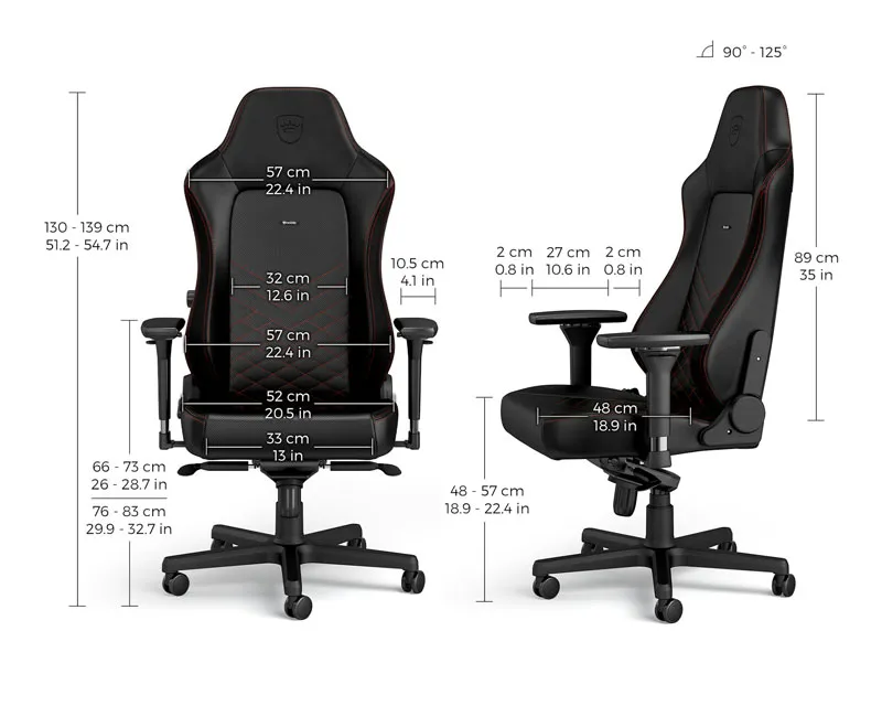 NOBLECHAIRS HERO Gaming stolica crno-crvena  Slika 5