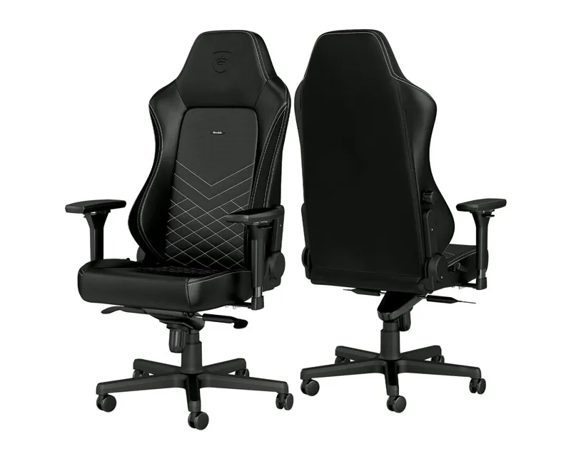 NOBLECHAIRS HERO Gaming stolica crno-platinum bela  Slika 5
