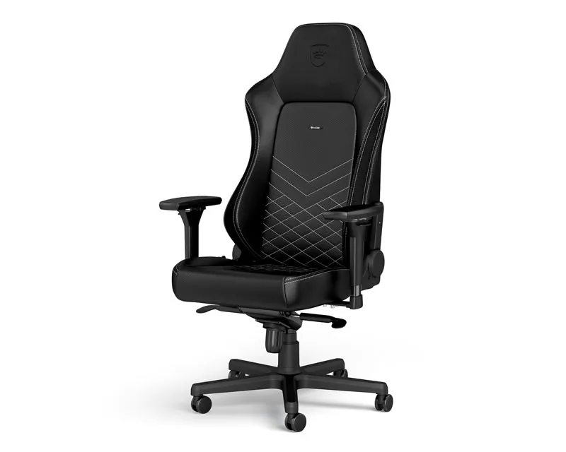 NOBLECHAIRS HERO Gaming stolica crno-platinum bela  Slika 1