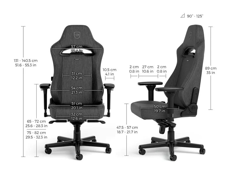 NOBLECHAIRS HERO ST TX Gaming stolica antracit  Slika 5