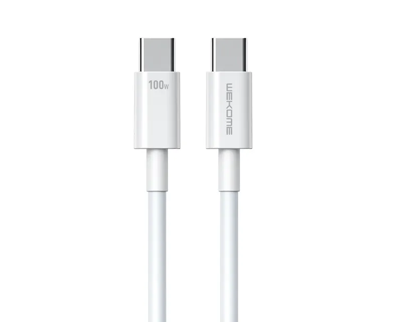 WEKOME WDC-182 Kabl 3.1 USB tip C M/M 1m, za Superbrzo punjenje 100W/480Mbps, beli  Slika 1