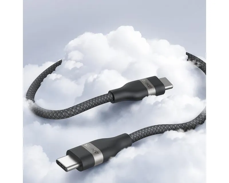 ANKER USB tip-C kabl M/M 0.9m, za Super brzo punjenje 240W/480Mbps, pleteni, crni Slika 5