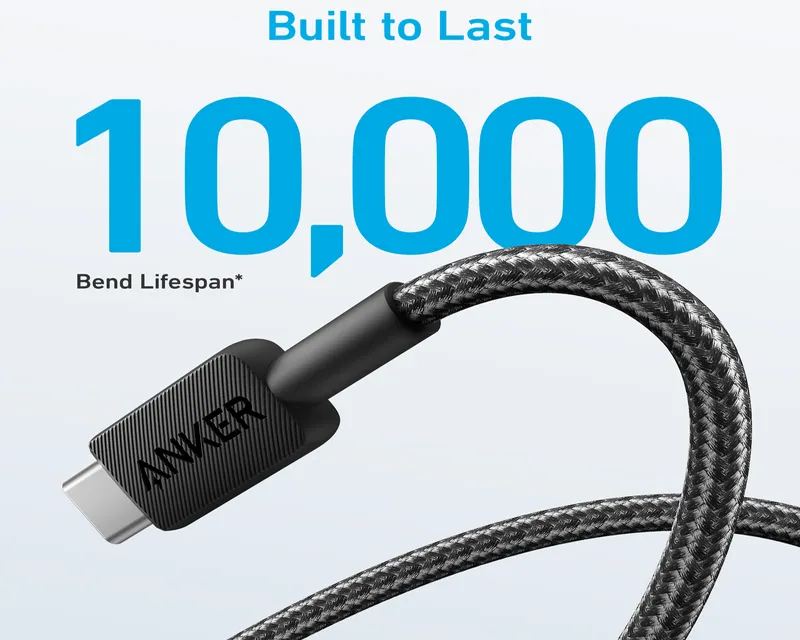 ANKER 322 USB tip-A na USB tip-C kabl M/M 0.9m, 18W, pleteni, crni Slika 4