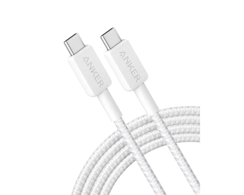 ANKER 322 USB tip-C na USB tip-C kabl M/M 1.8m, 60W, pleteni, beli  Slika 2