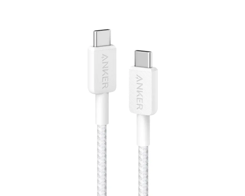 ANKER 322 USB tip-C na USB tip-C kabl M/M 0.9m, 60W, pleteni, beli Slika 1