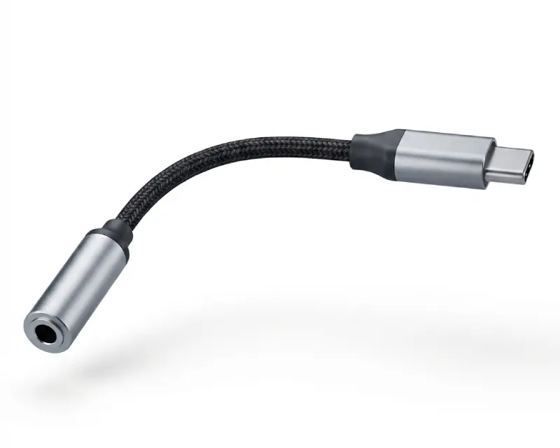 E-GREEN Adapter USB 3.1 tip C (M) - 3.5mm stereo (F) crni  Slika 1