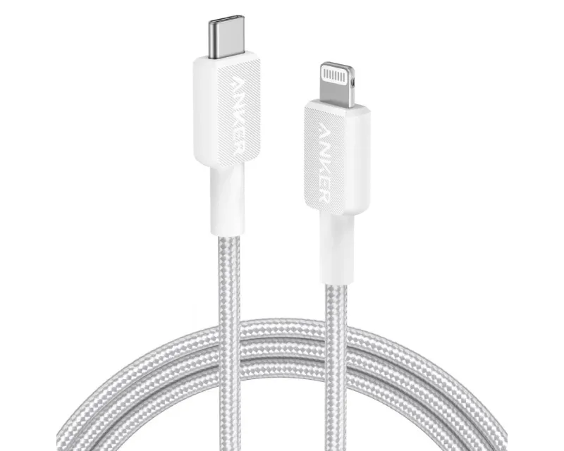 ANKER 322 USB tip-C na Lightning kabl M/M 0.9m, 60W, pleteni, beli  Slika 1