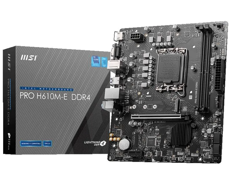MSI PRO H610M-E DDR4 matična ploča Slika 1