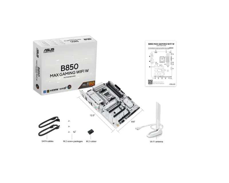 ASUS B850 MAX GAMING WIFI W bela matična ploča Slika 6