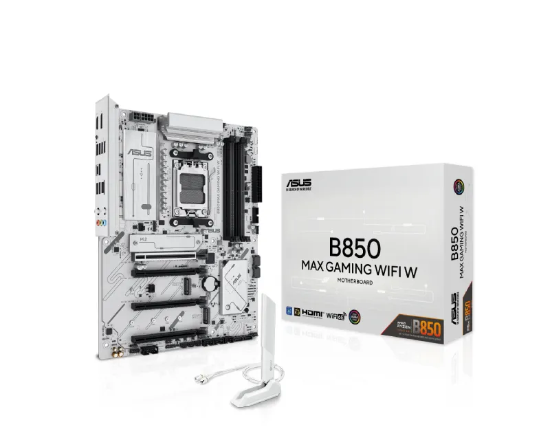ASUS B850 MAX GAMING WIFI W bela matična ploča Slika 1