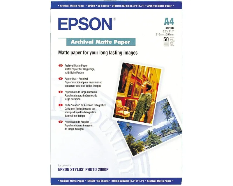 EPSON S041342 A4 (50 listova) ARCHIVAL MATTE PAPIR Slika 1