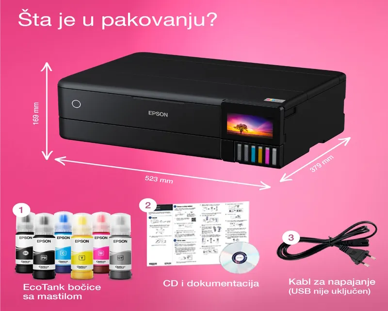 EPSON L8180 EcoTank A3 ITS (6 boja) Photo multifunkcijski štampač Slika 9