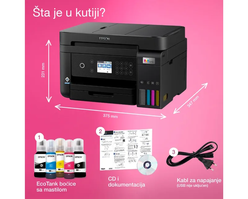 EPSON L6270 EcoTank ITS wireless multifunkcijski inkjet štampač Slika 9