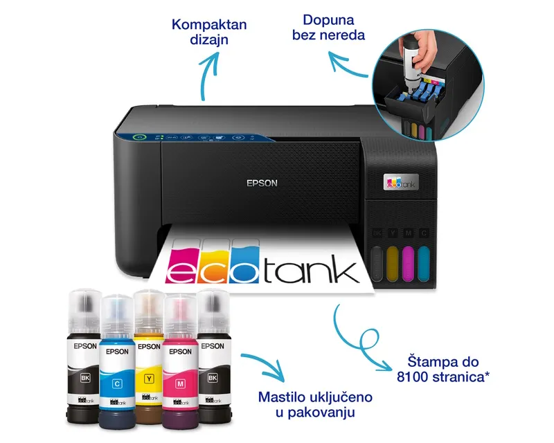 EPSON L3271 EcoTank ITS wireless multifunkcijski inkjet štampač Slika 3