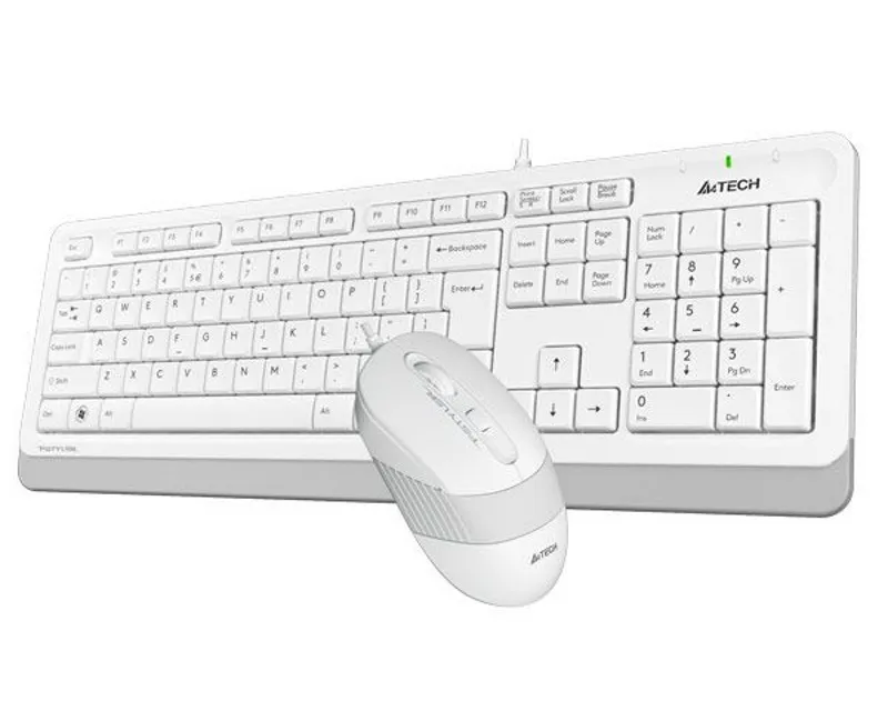 A4 TECH F1010 FSTYLER USB US bela tastatura + USB beli miš Slika 3