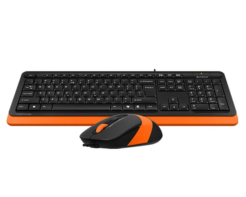 A4 TECH F1010 FSTYLER USB US narandžasta tastatura + USB narandžasti miš Slika 2
