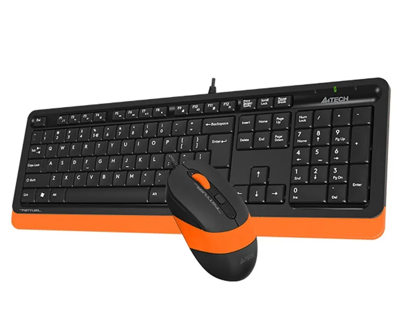A4 TECH F1010 FSTYLER USB US narandžasta tastatura + USB narandžasti miš Slika 4
