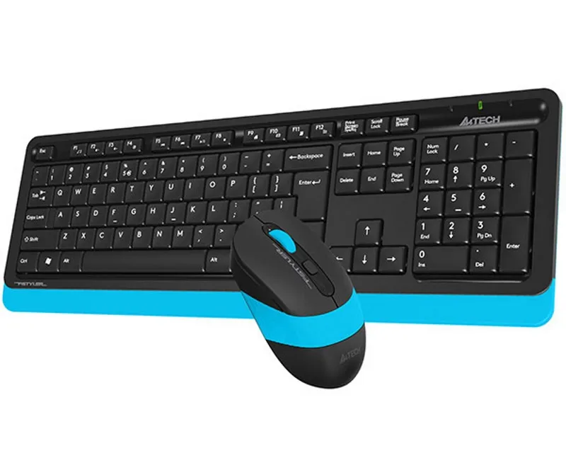 A4 TECH FG1010 FSTYLER Wireless Combo USB US plavi set Slika 4