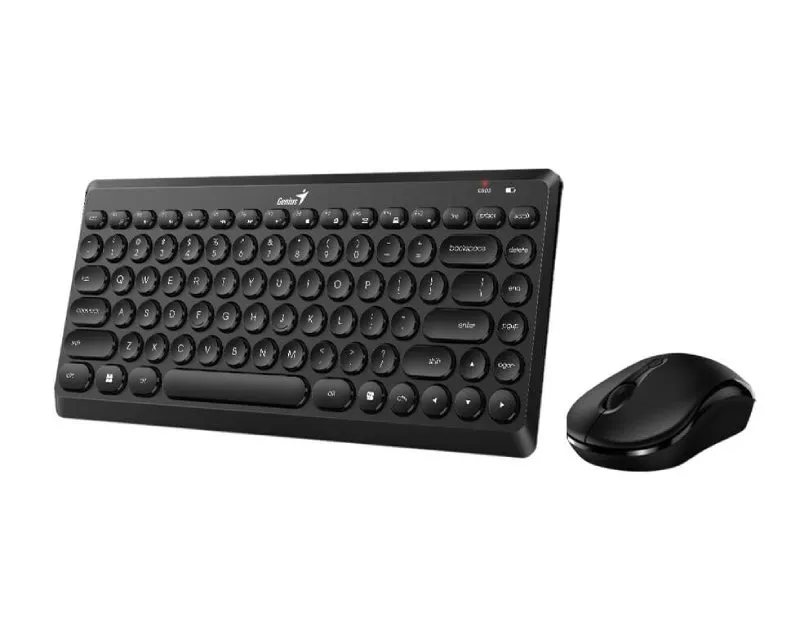 GENIUS LuxeMate Q8000 Wireless USB US crna tastatura + miš Slika 1