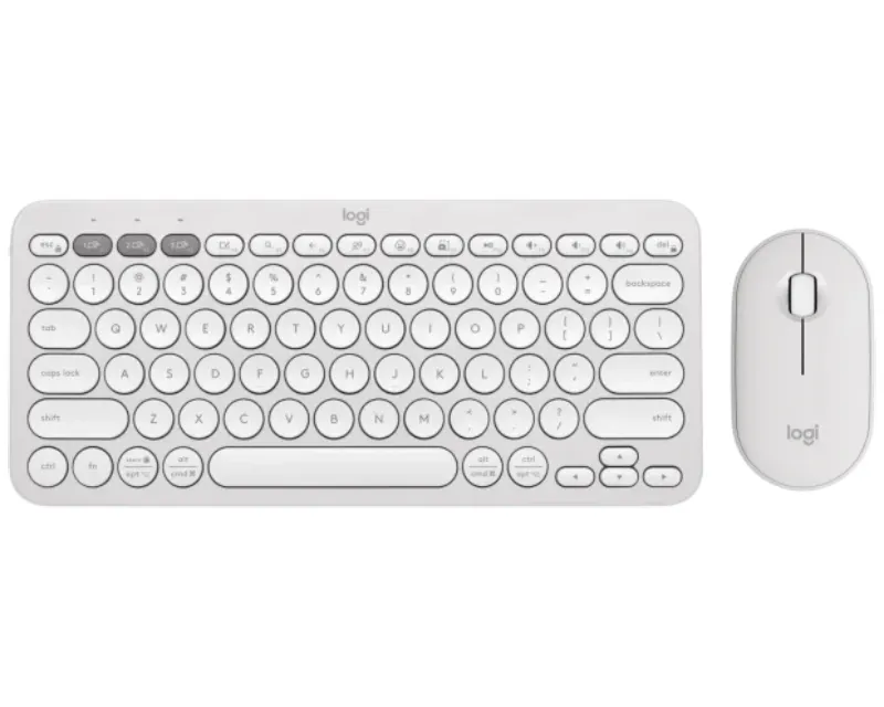 LOGITECH Pebble2 Wireless Combo US tastatura + miš bela Slika 1