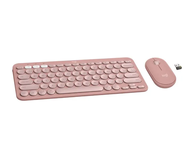 LOGITECH Pebble2 Wireless Combo US tastatura i miš roze Slika 2