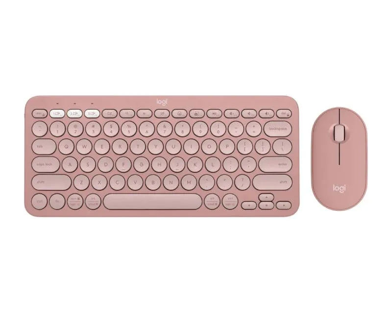 LOGITECH Pebble2 Wireless Combo US tastatura i miš roze Slika 1