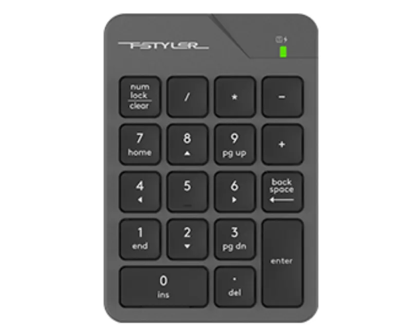 A4 TECH FGK21C FSTYLER 2.4G Wireless Numeric Keypad USB Type-C siva tastatura Slika 1