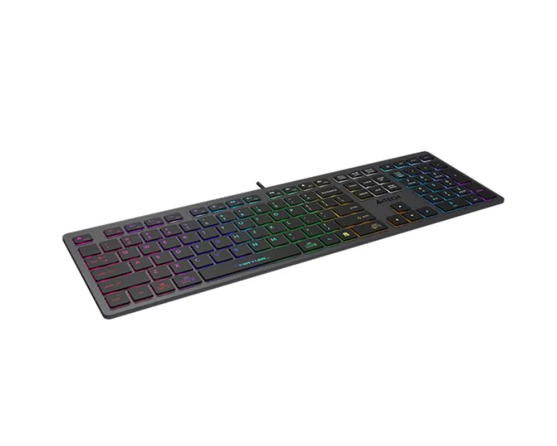 A4 TECH FX60 Scissor Switch Neon Backlit USB US siva tastatura Slika 3