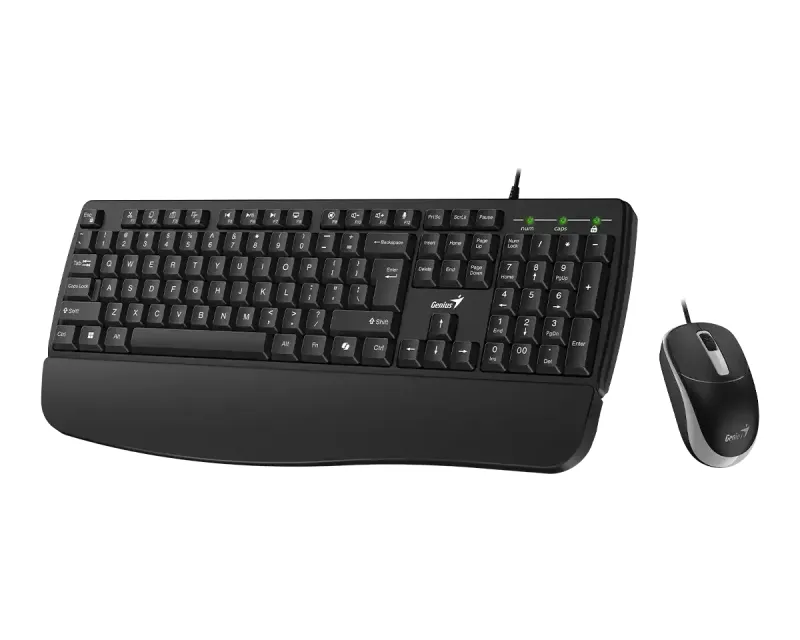 GENIUS KM-123 USB US crna tastatura+ USB crni miš  Slika 2