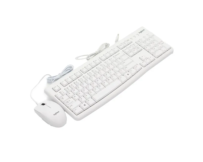 LOGITECH_ MK120 Desktop USB US tastatura + USB miš beli Slika 2