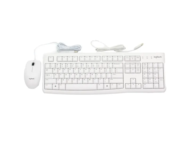 LOGITECH_ MK120 Desktop USB US tastatura + USB miš beli Slika 3